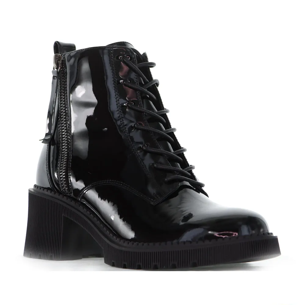 Reinforced toe DJANGO & JULIETTE ZYAN BLACK PATENT