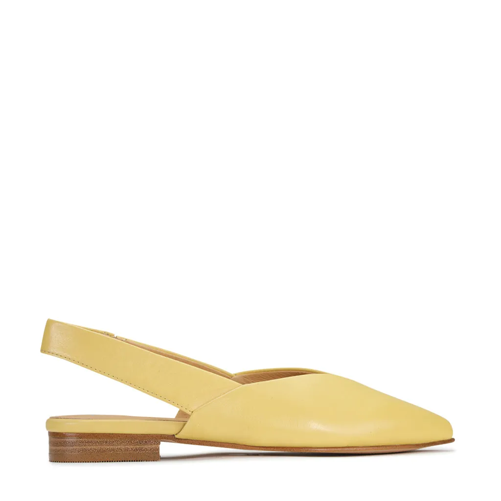 EMIRA SLING-BACK LEATHER FLATS narrowest family vacation