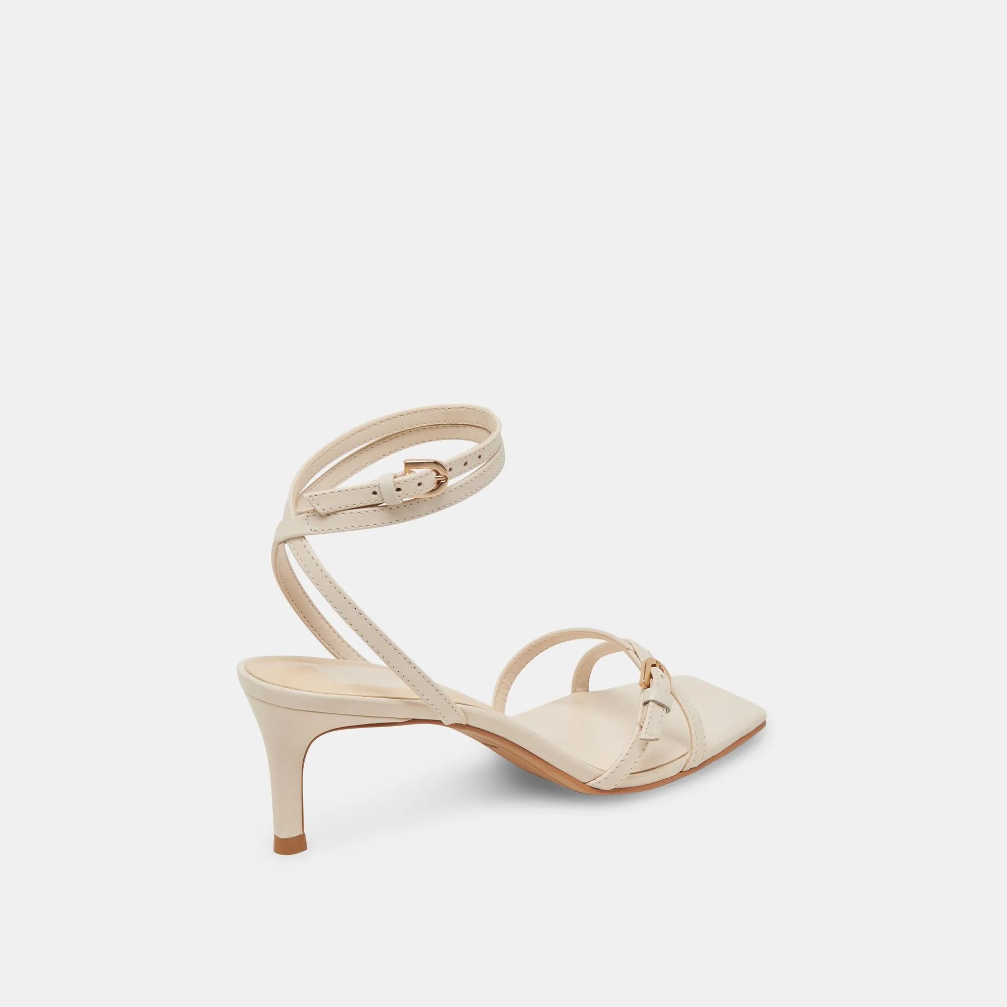 Retro Sandals BAMBY HEELS BONE LEATHER