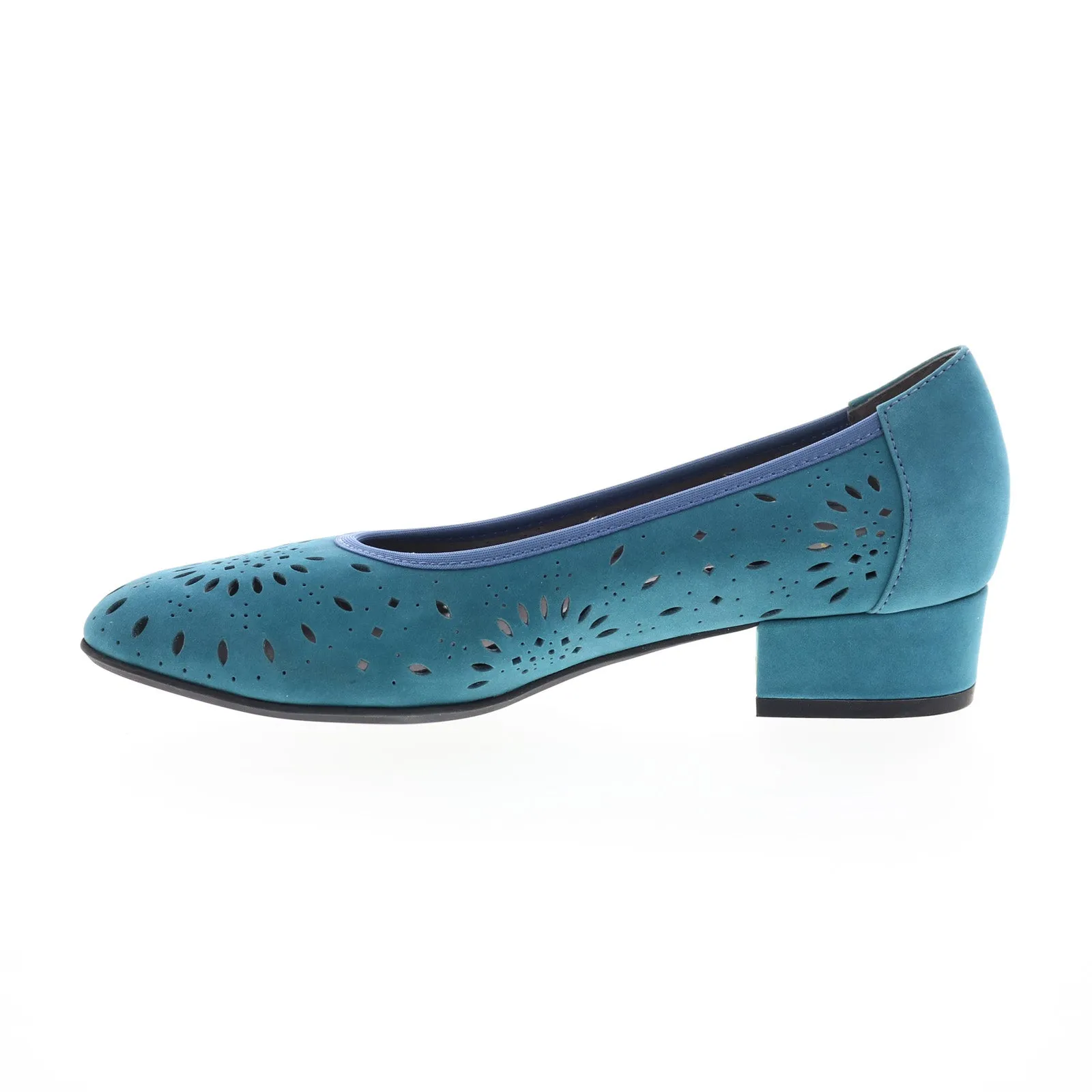 Quick Drying David Tate Proud Womens Blue Nubuck Slip On Pumps Heels Shoes