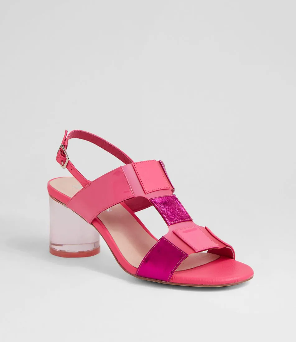 DJANGO & JULIETTE SEYMOUR HOT PINK MULTI Cushioned Customizable