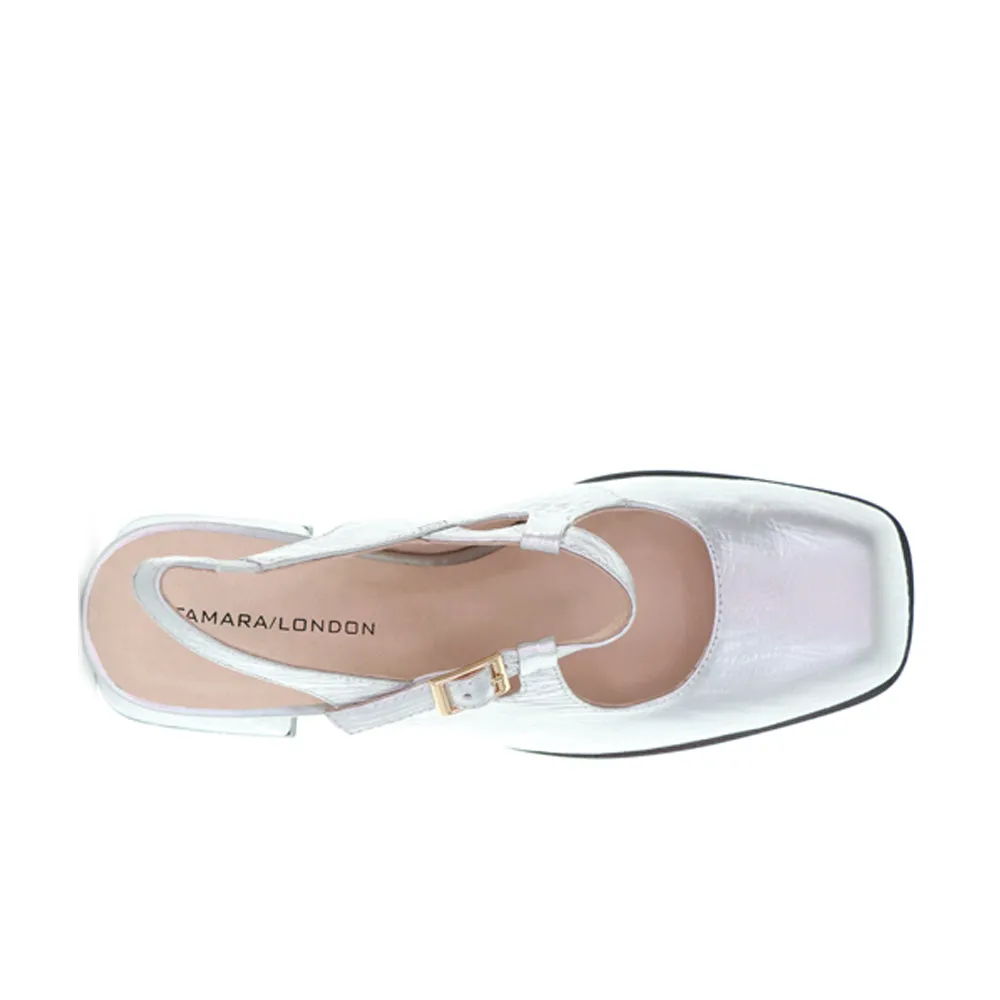 TAMARA LONDON BAYLOR SILVER Retro Stilettos