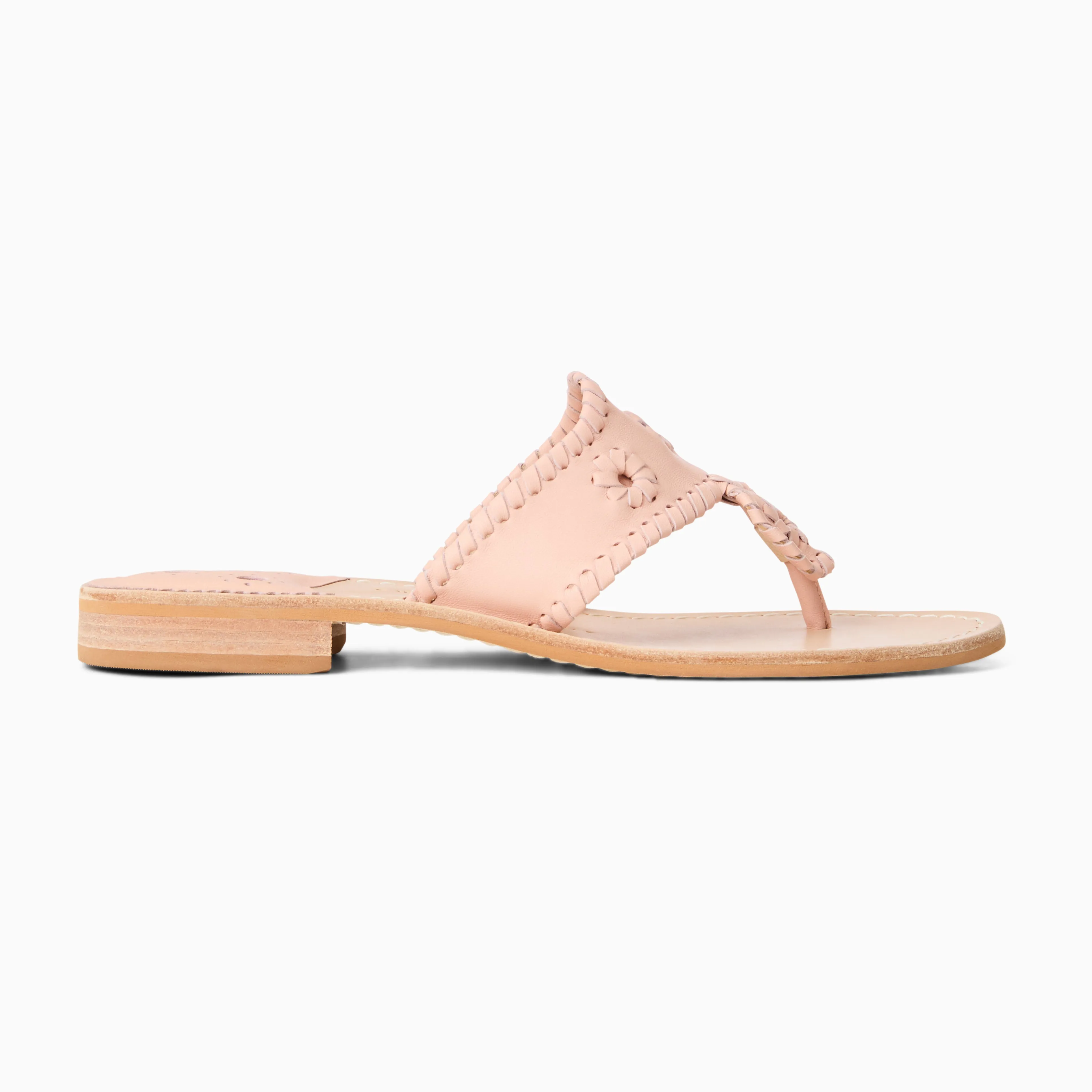 Jacks Leather Flat Sandal Match Fit synthetic leather