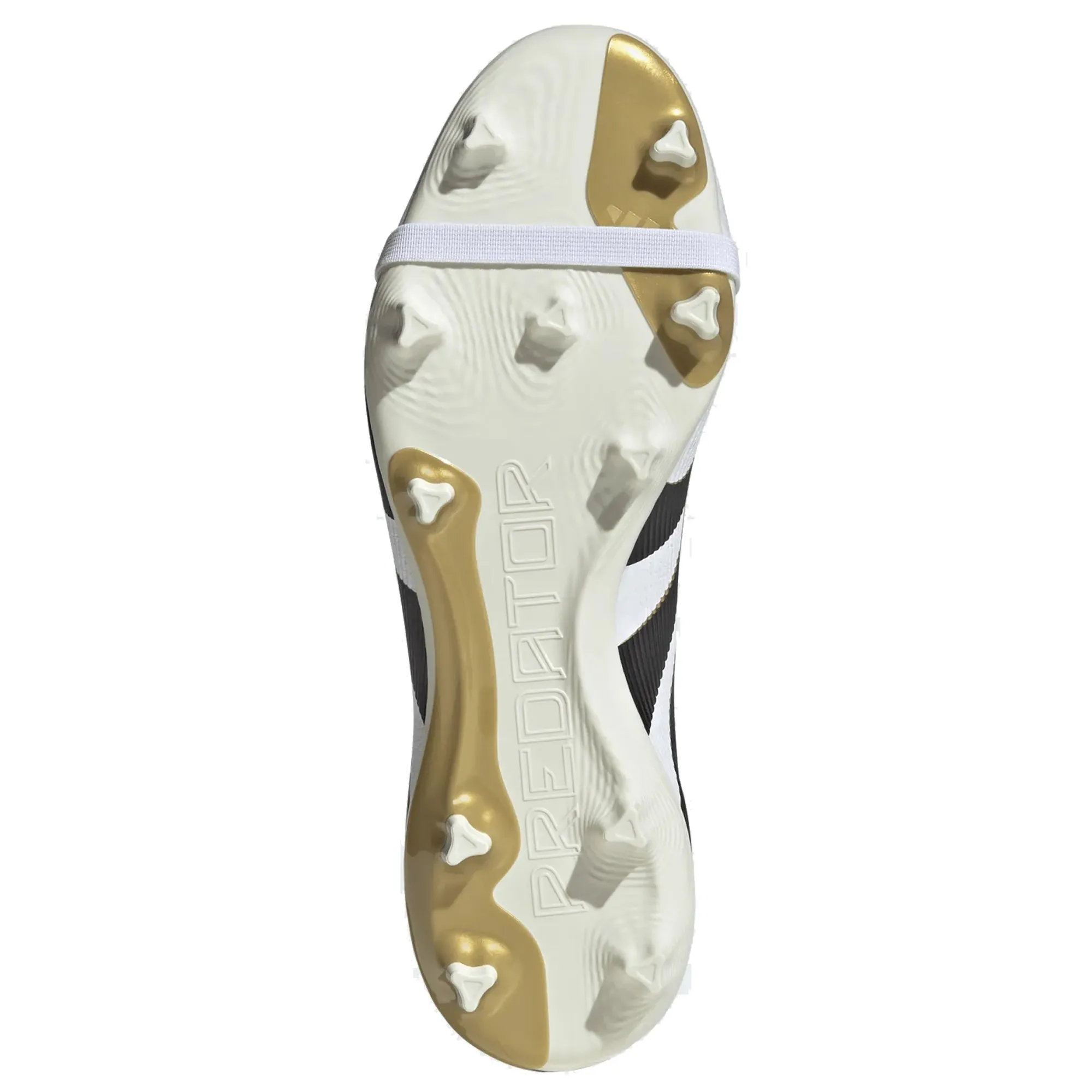 Low-cut Breath Zone adidas Predator League FT Fold Tongue FG/MG Soccer Cleats (White/Black/Gold Metallic)