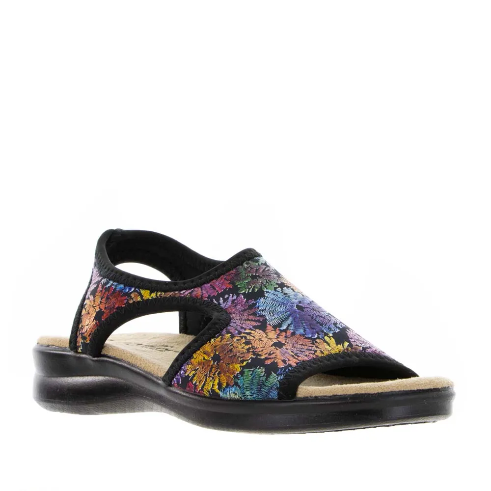 Lightweight Base Slip Off EUROFLEX TUSCANY BLACK FLORAL