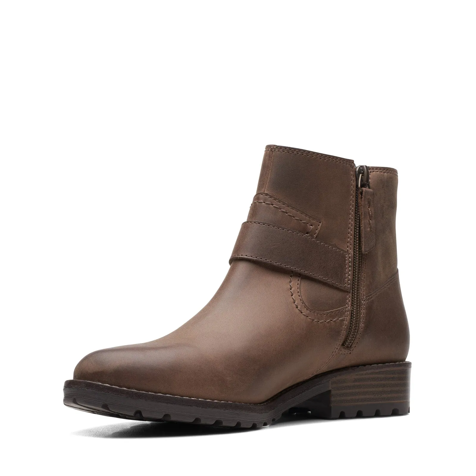 Clarks Clarkwell Strap 26167473 Womens Brown Nubuck Casual Dress Boots Long Haul