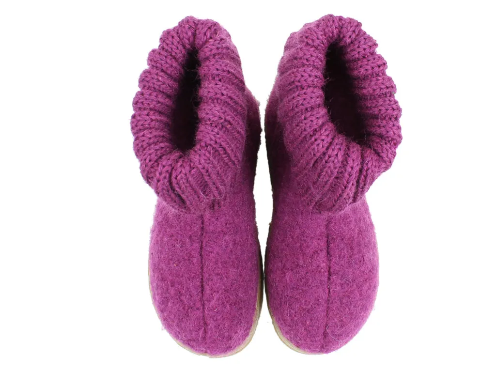 Gloss Finish Easy Flow Haflinger Children's slippers Toni Mulberry
