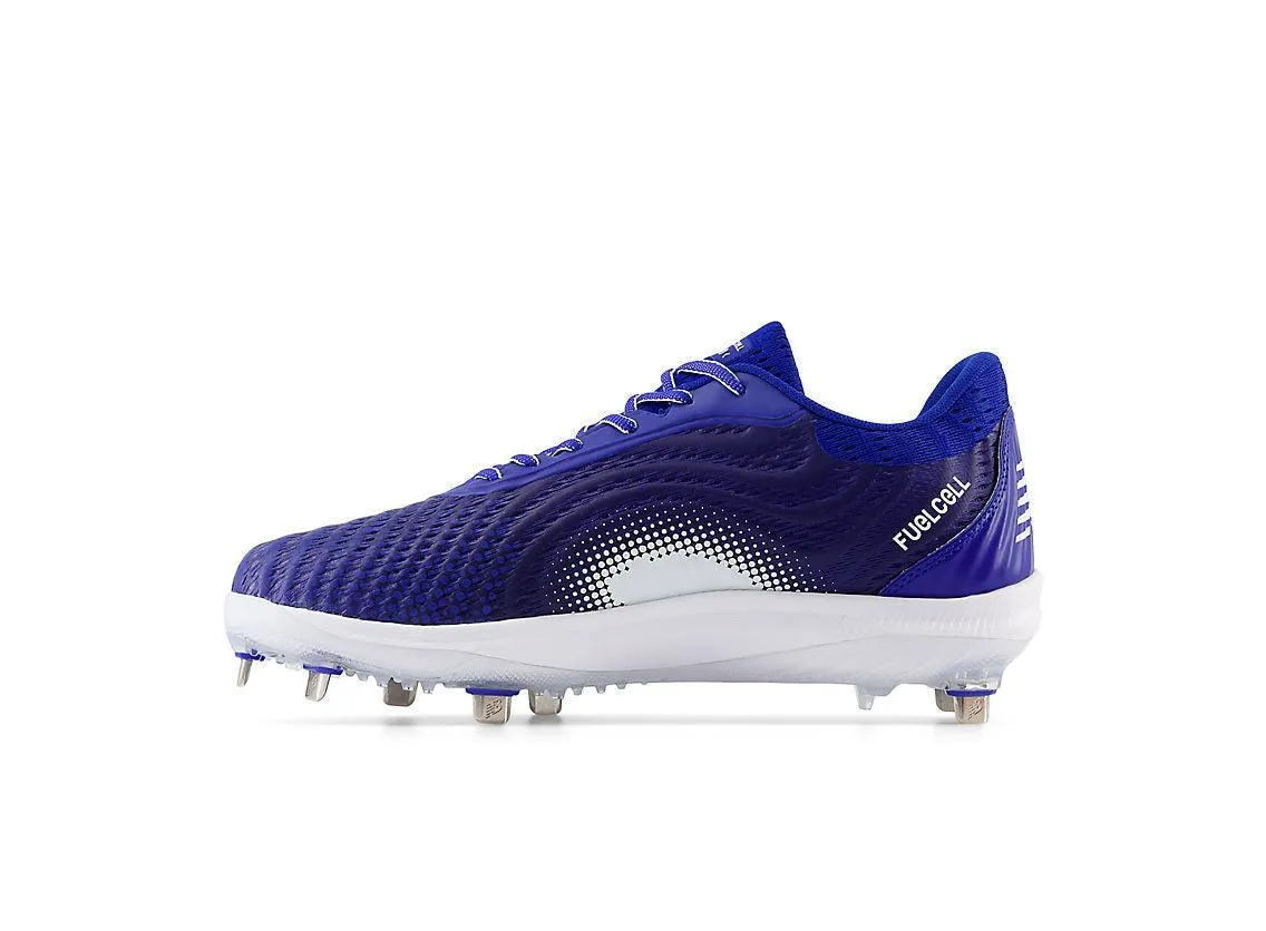 Elastic Fit Comfort Padding New Balance Men's FuelCell 4040 V7 Metal Baseball Cleats - Team Royal / White - L4040TB7