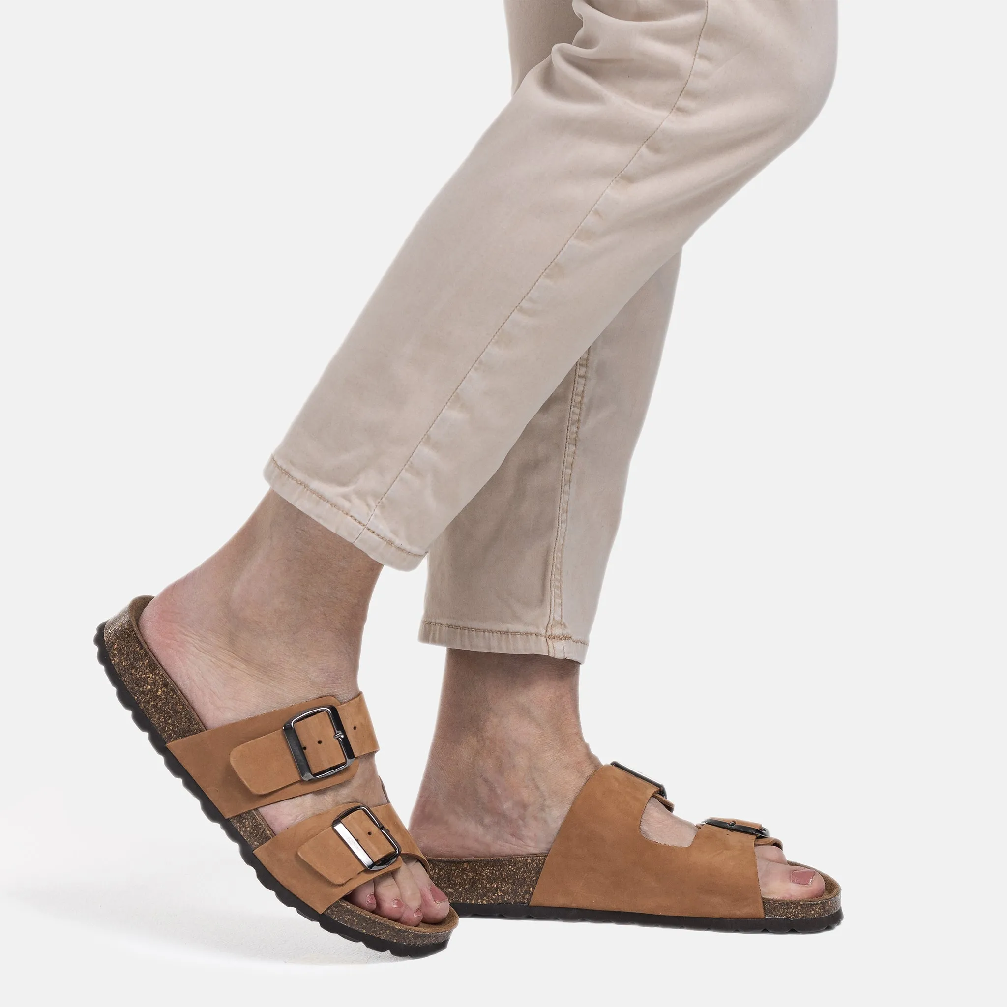 AURINKO Women??s sandals Elastic Band Soft Edge