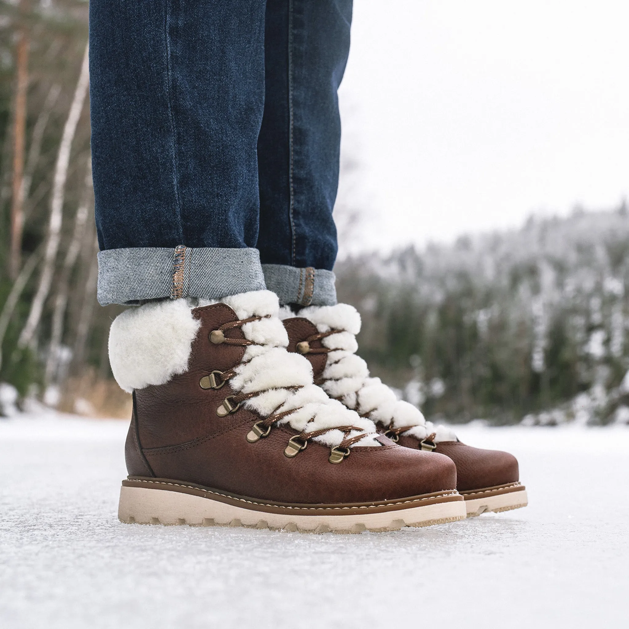 MUOTKA Women's winter ankle boots Versatile Style Construction Worker