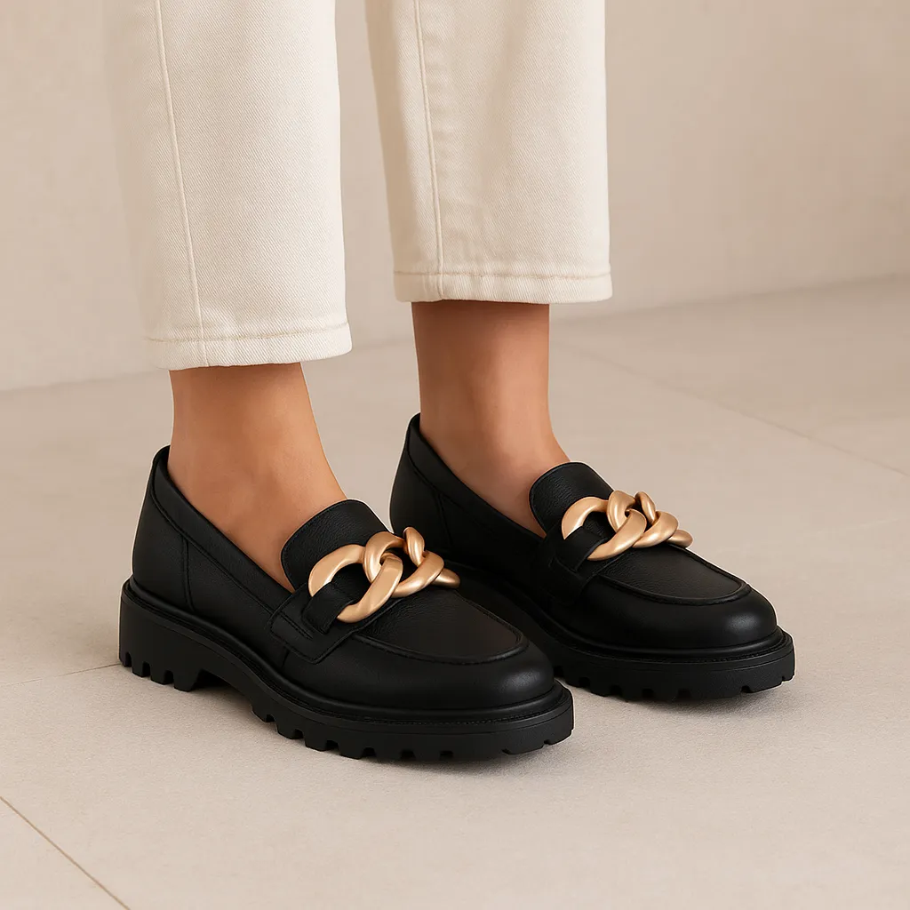 HUSH PUPPIES BROOKLYN BLACK GOLD Street Way
