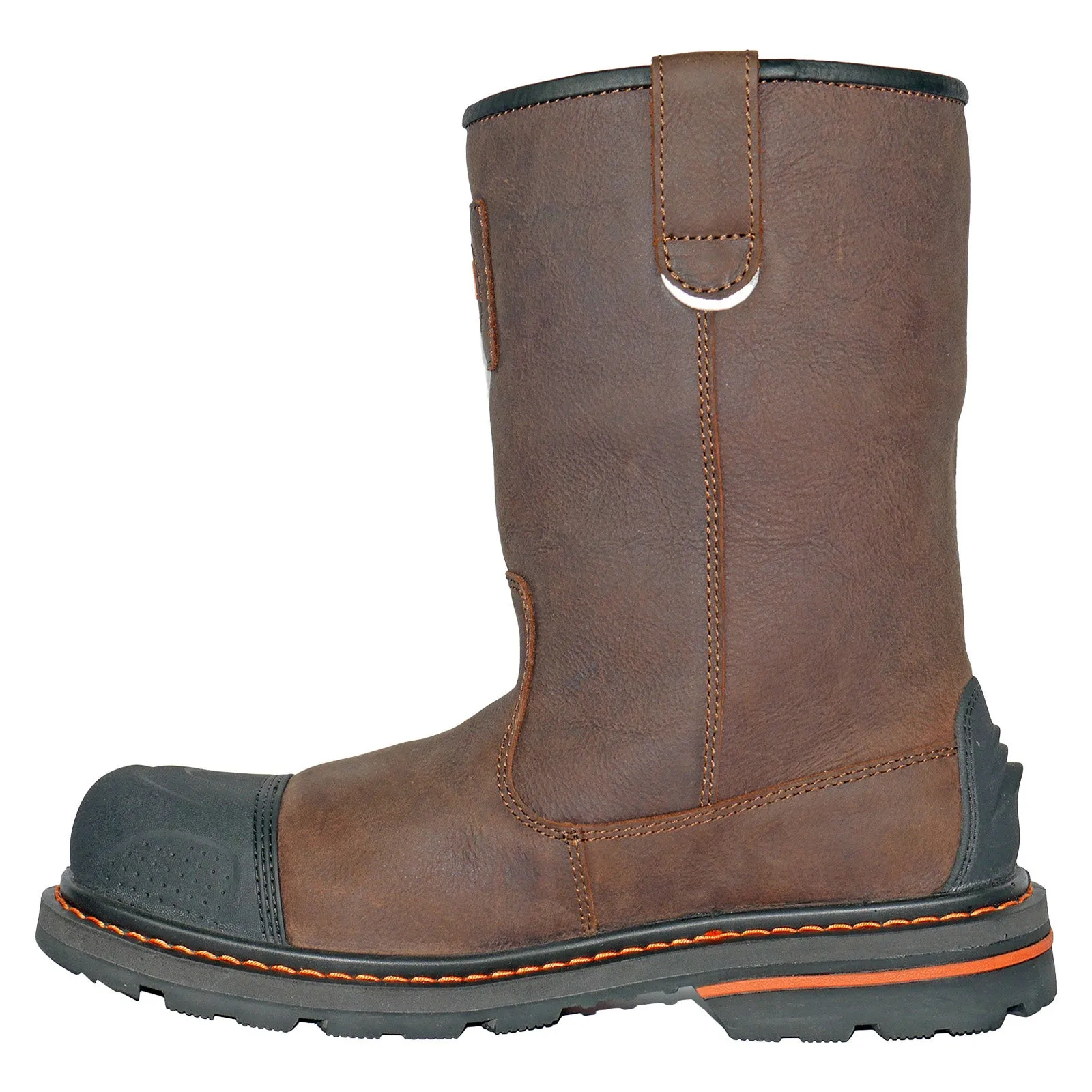 Hoss Cartwright II Wellington Soft Toe WP Mens Brown Extra Wide Work Boots Anti-Fatigue Reliable Fit