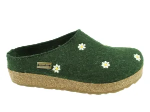 Work Life Haflinger Clogs Grizzly Margherita Daisy Green