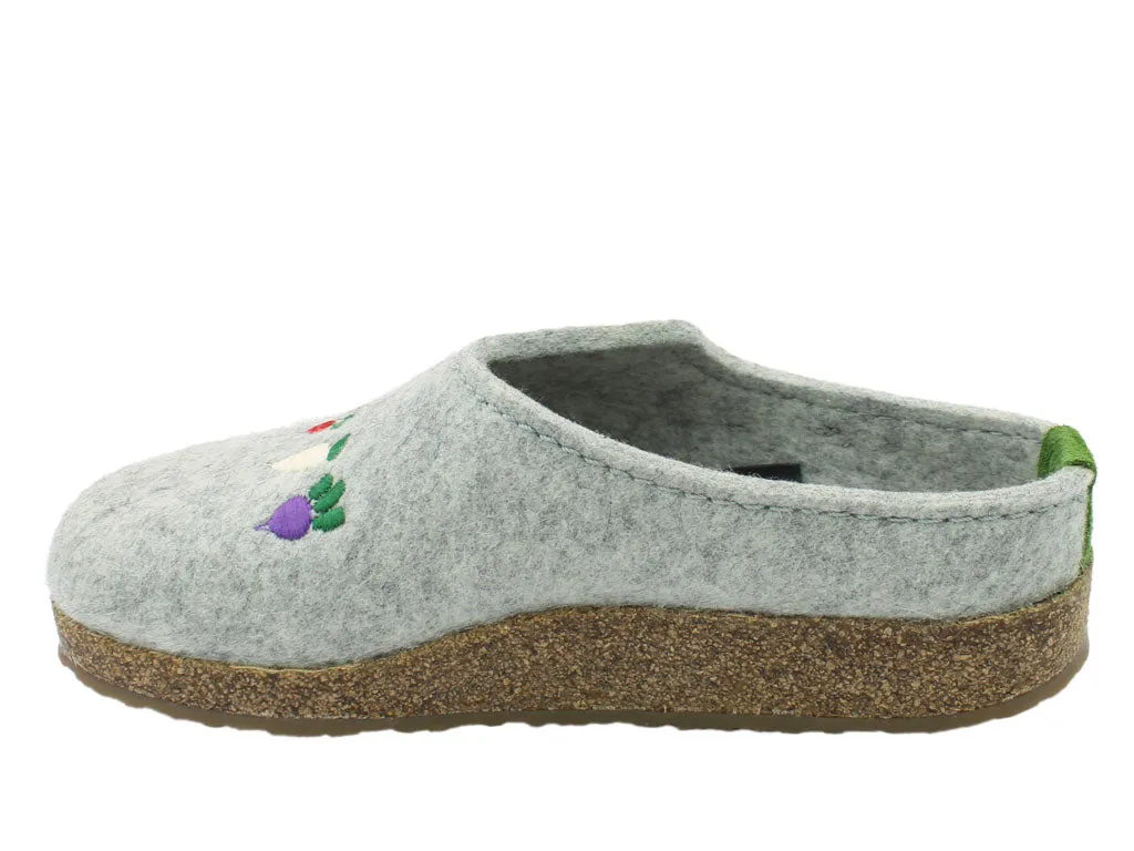 Haflinger Clogs Grizzly Vegetables Grey Baby Soft Cotton Touch
