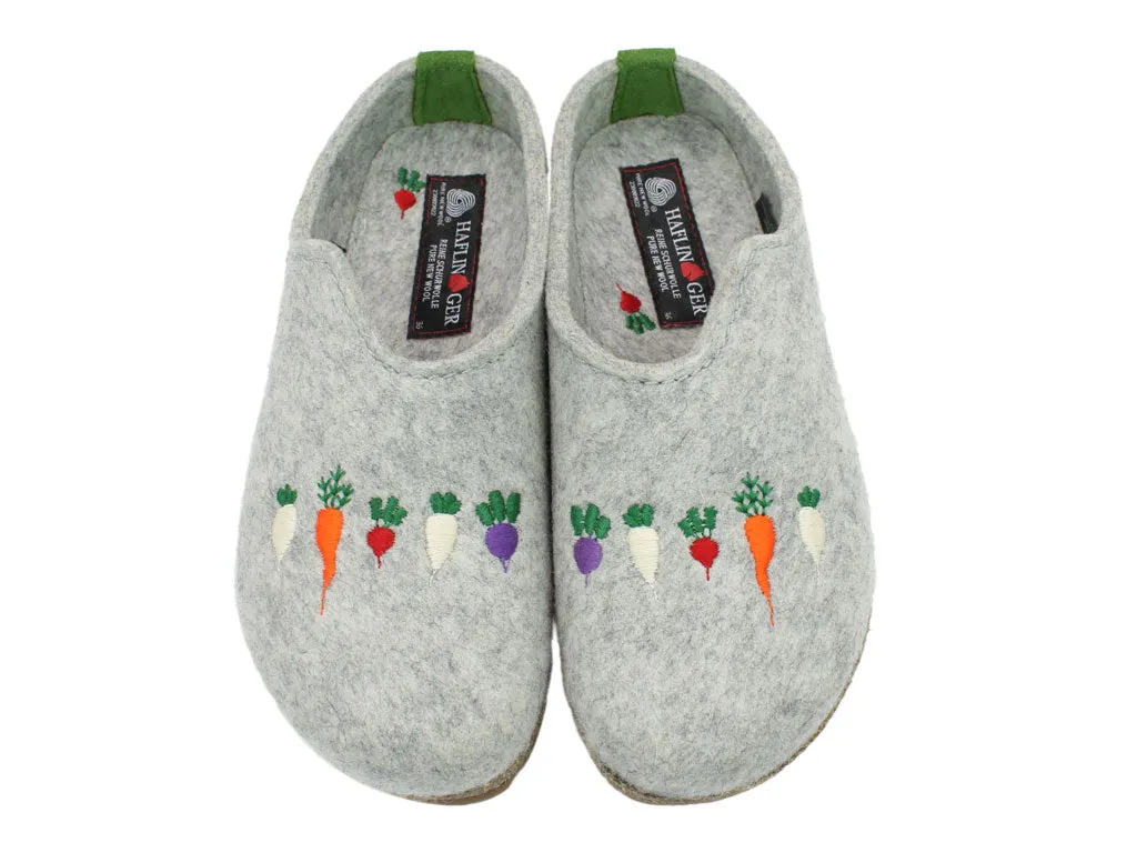 Step Light Haflinger Clogs Grizzly Vegetables Grey
