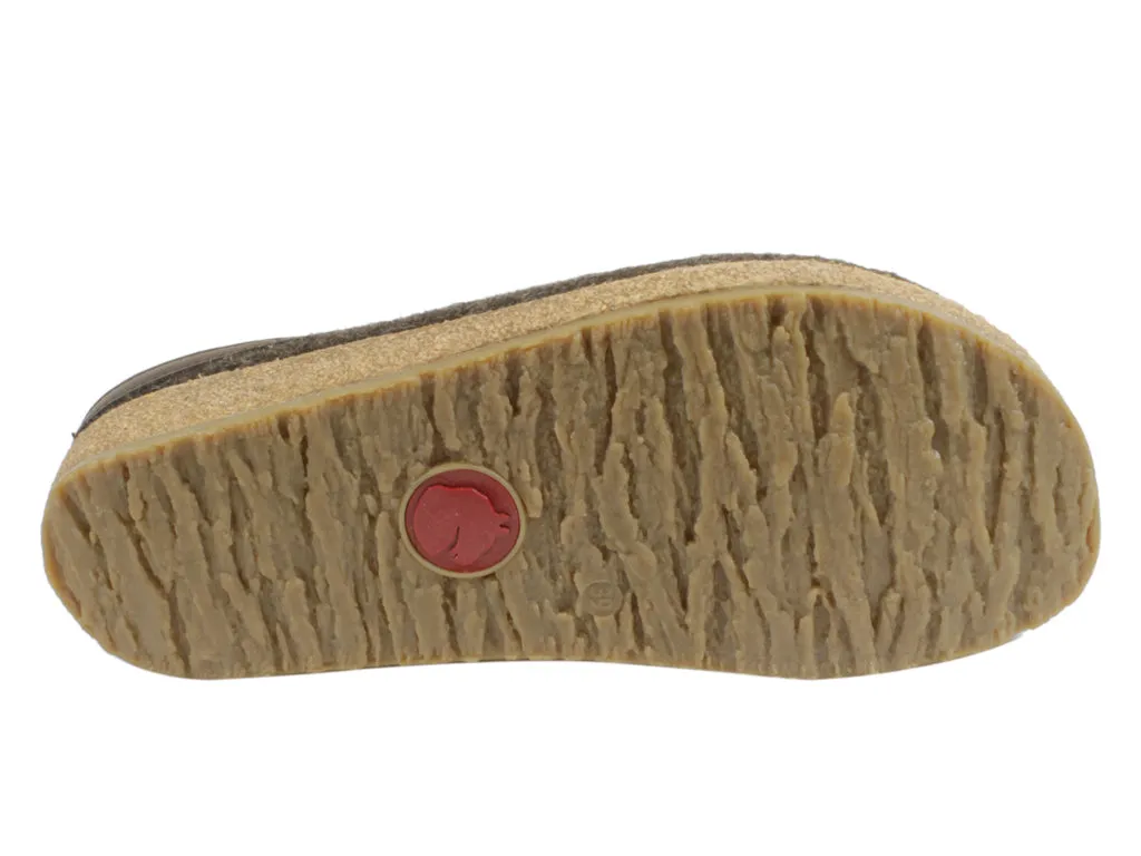 Haflinger Clogs Grizzly Torben Brown Suede Soft