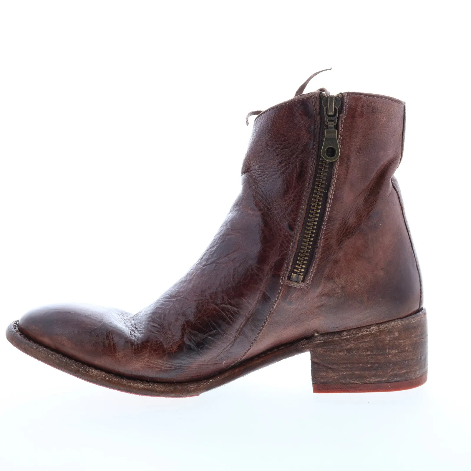 Bed Stu Aldina F328016 Womens Brown Leather Zipper Casual Dress Boots Outdoor Daily Hiking Comfort