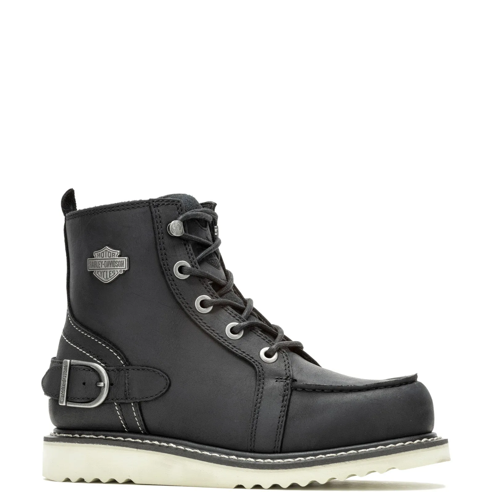 Harley-Davidson Jaynes 5" Lace D84797 Womens Black Leather Motorcycle Boots Rugged Comfort Quality Sole