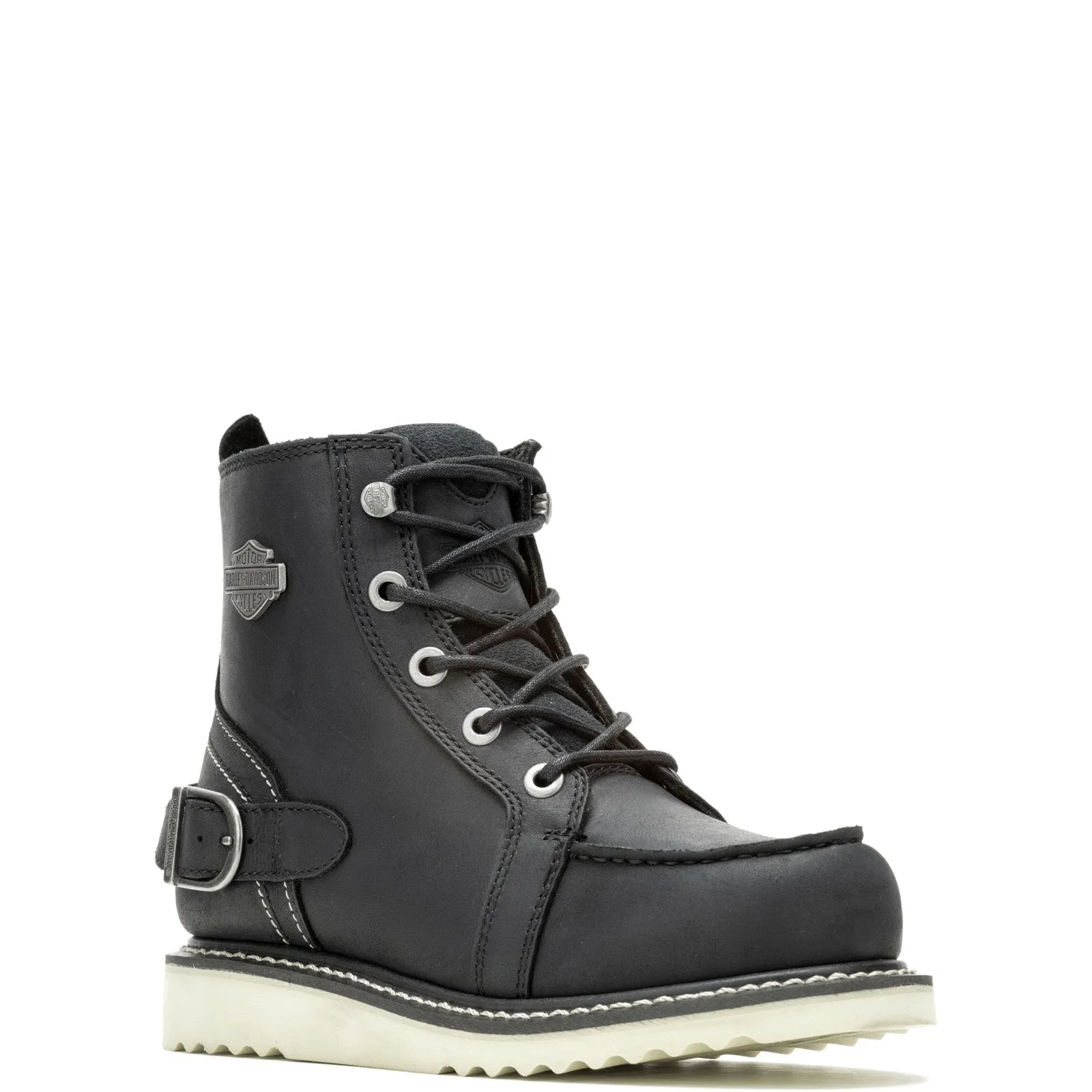 Snow Season Harley-Davidson Jaynes 5" Lace D84797 Womens Black Leather Motorcycle Boots
