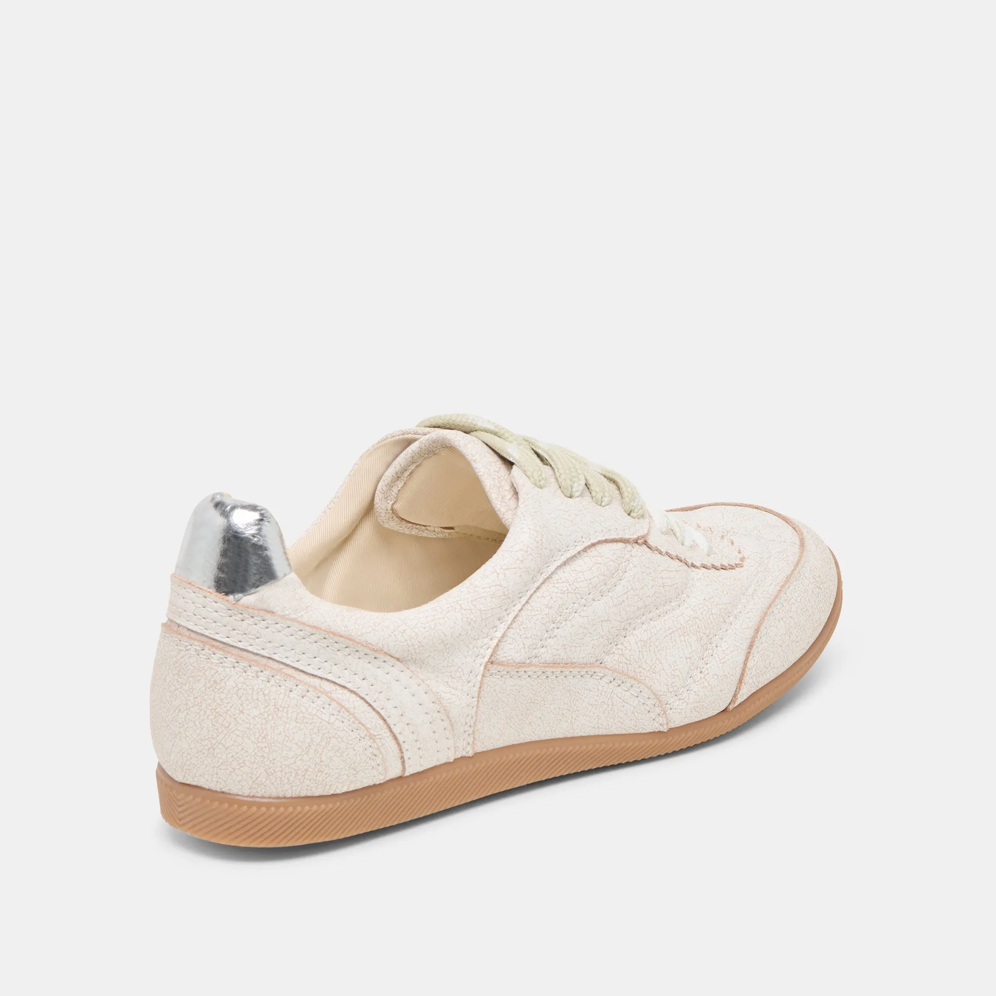 LAINI SNEAKERS OFF WHITE CRACKLED LEATHER Comfortable Design