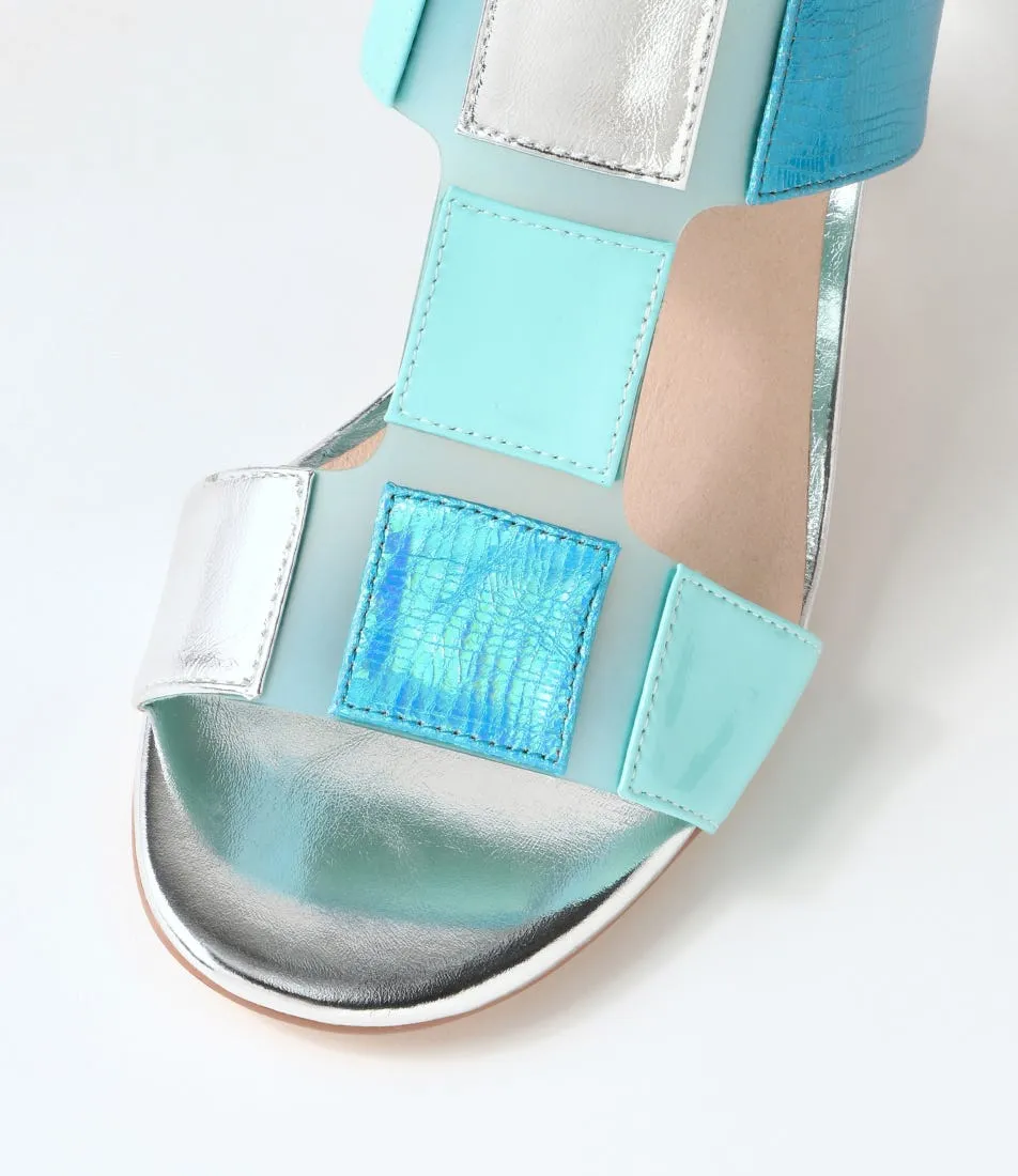 DJANGO & JULIETTE SEYMOUR AQUA MULTI Bridal Pumps
