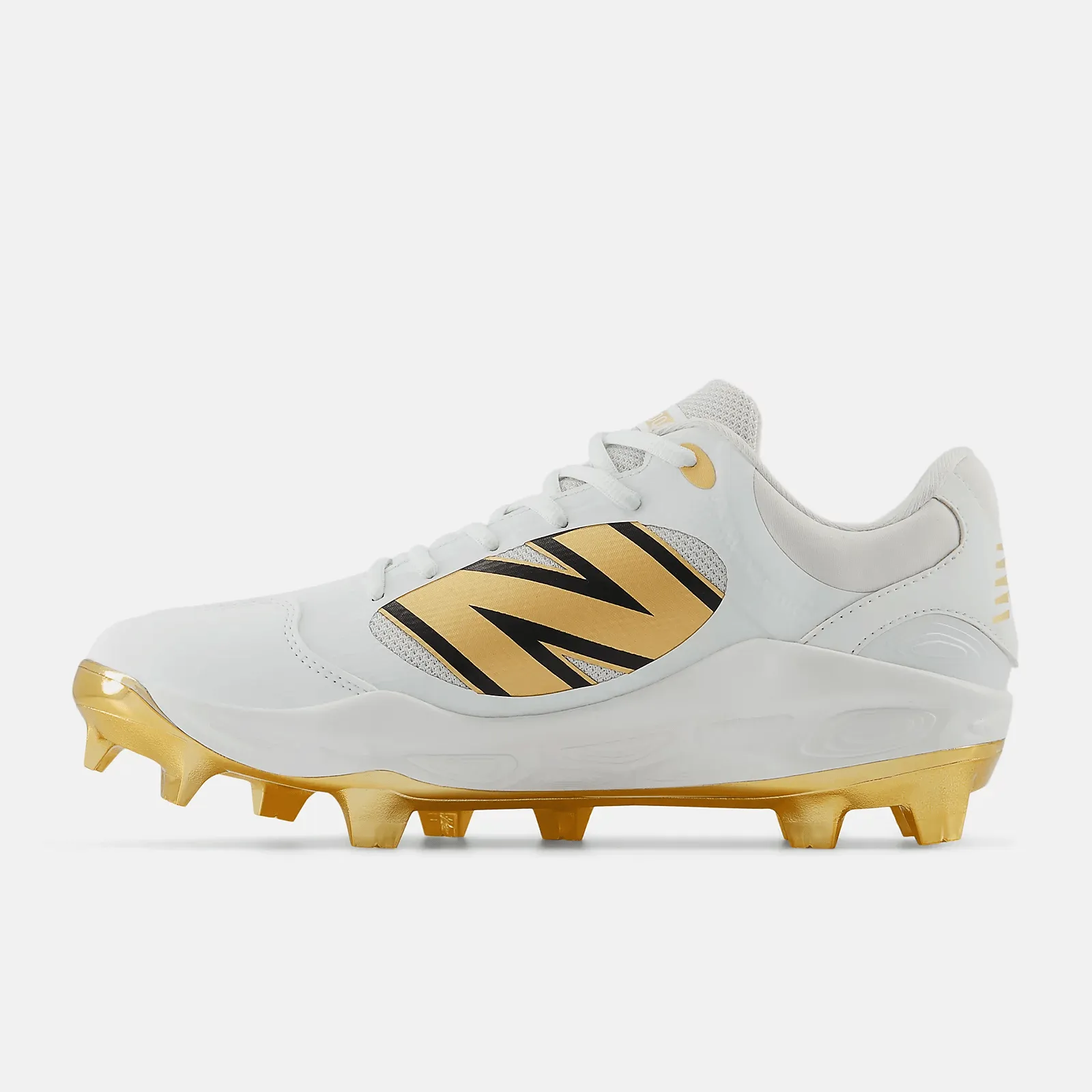 cool tones New Balance Men's Fresh Foam 3000 v7 Molded Baseball Cleats - White/Gold - PL3000L7