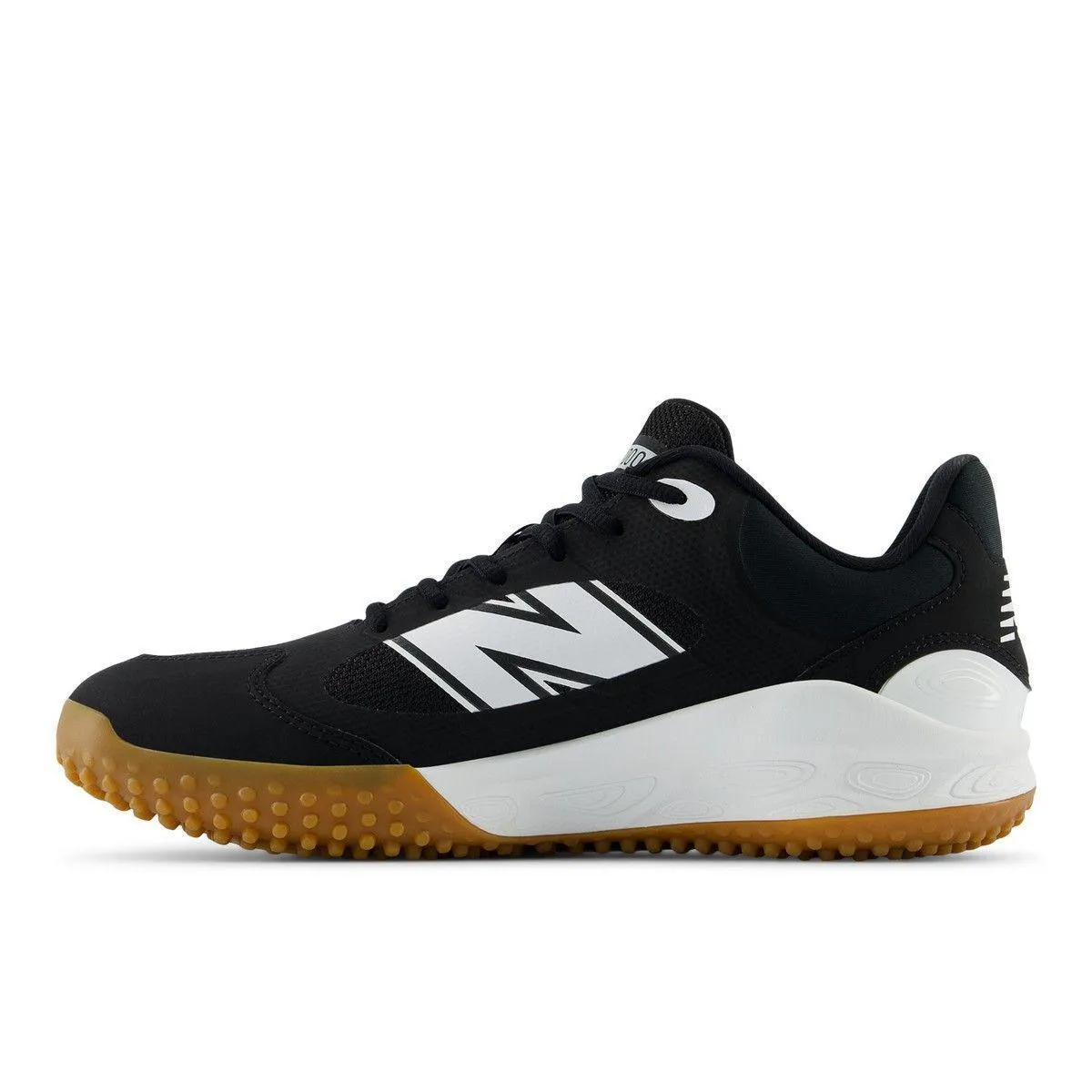 New Balance Men's Fresh Foam 3000 v7 Turf Baseball Shoes - Black/Gum - T3000BK7 Padded Support
