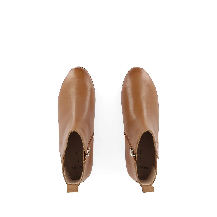 AUSTEN II - TAN LEATHER beach lovers' flip - flops Nubuck
