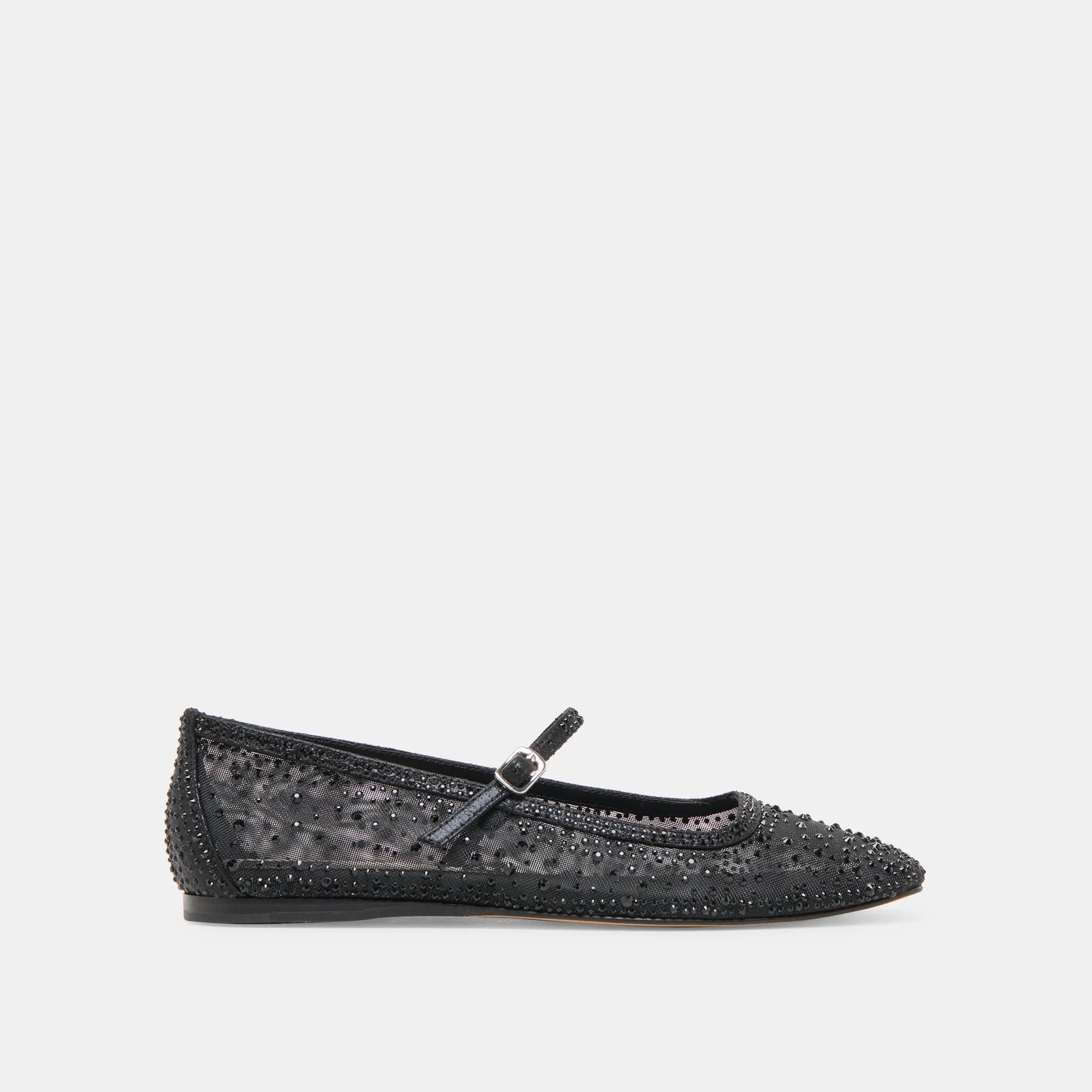 Joy Step REYES CRYSTAL BALLET FLATS BLACK MESH