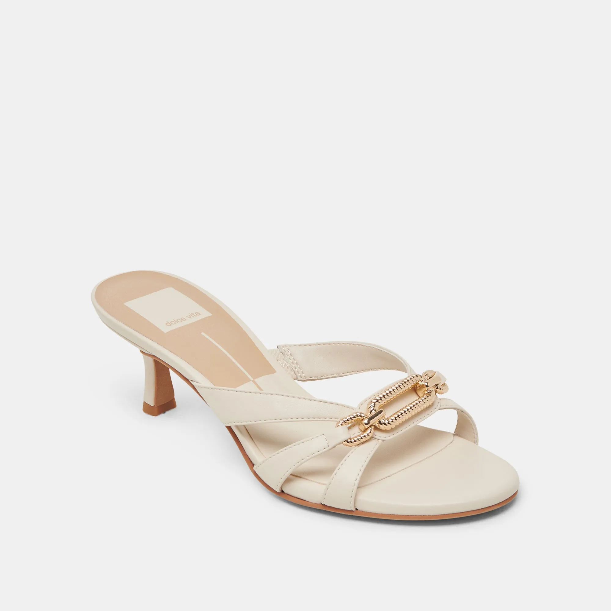 LERAH HEELS BONE LEATHER Ultra High Heels Mesh Upper