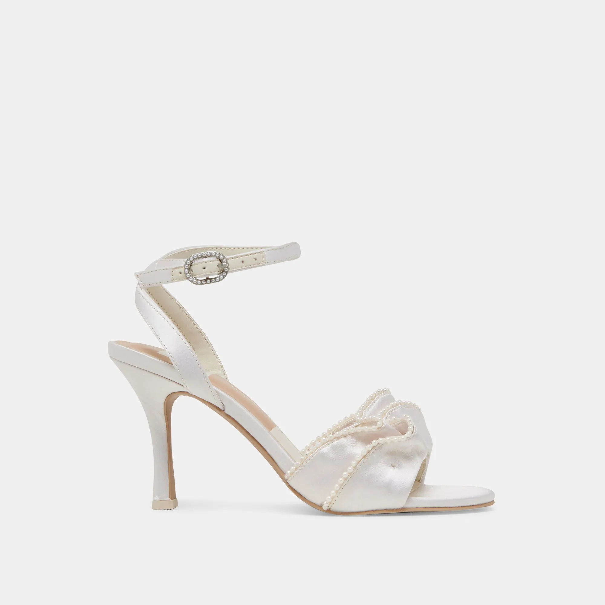 LUNETE PEARL HEELS VANILLA SATIN Lightweight