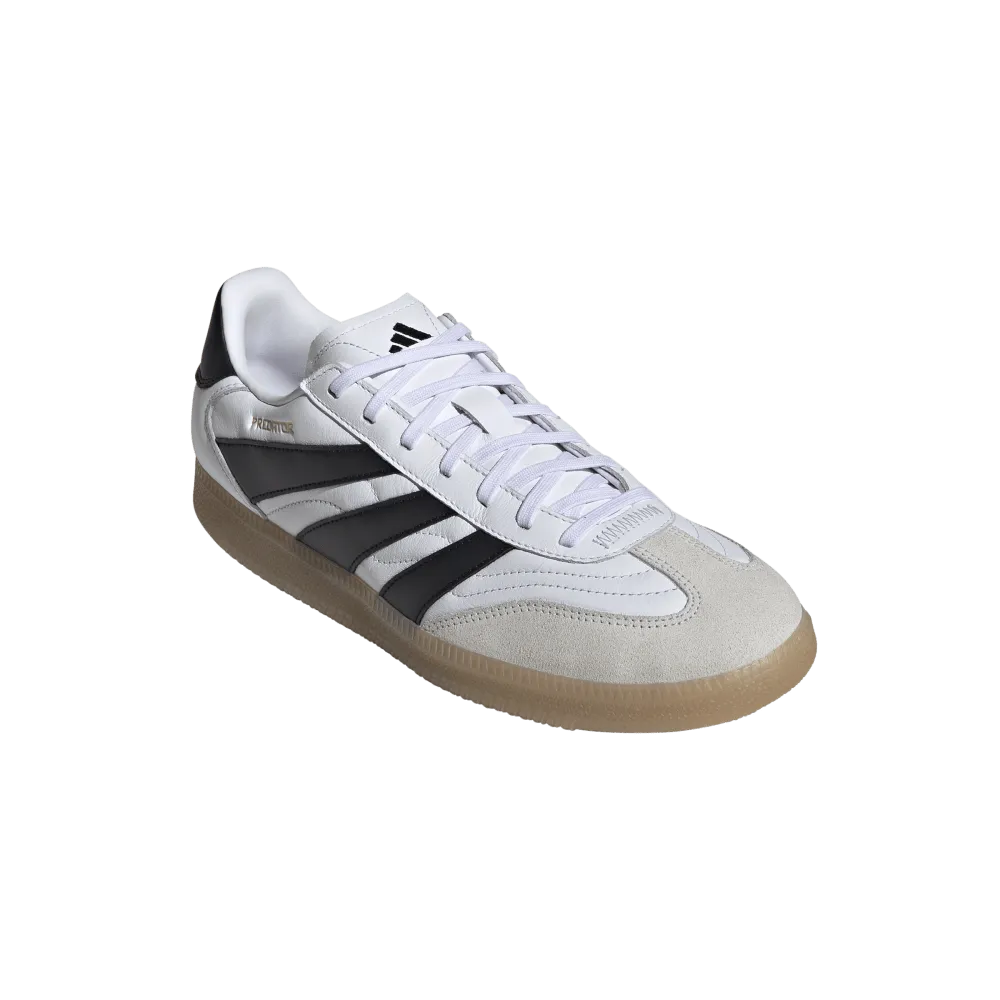 Tan Adidas Predator Freestyle IN Indoor Football Shoes (White/Core Black/Gold Metallic)