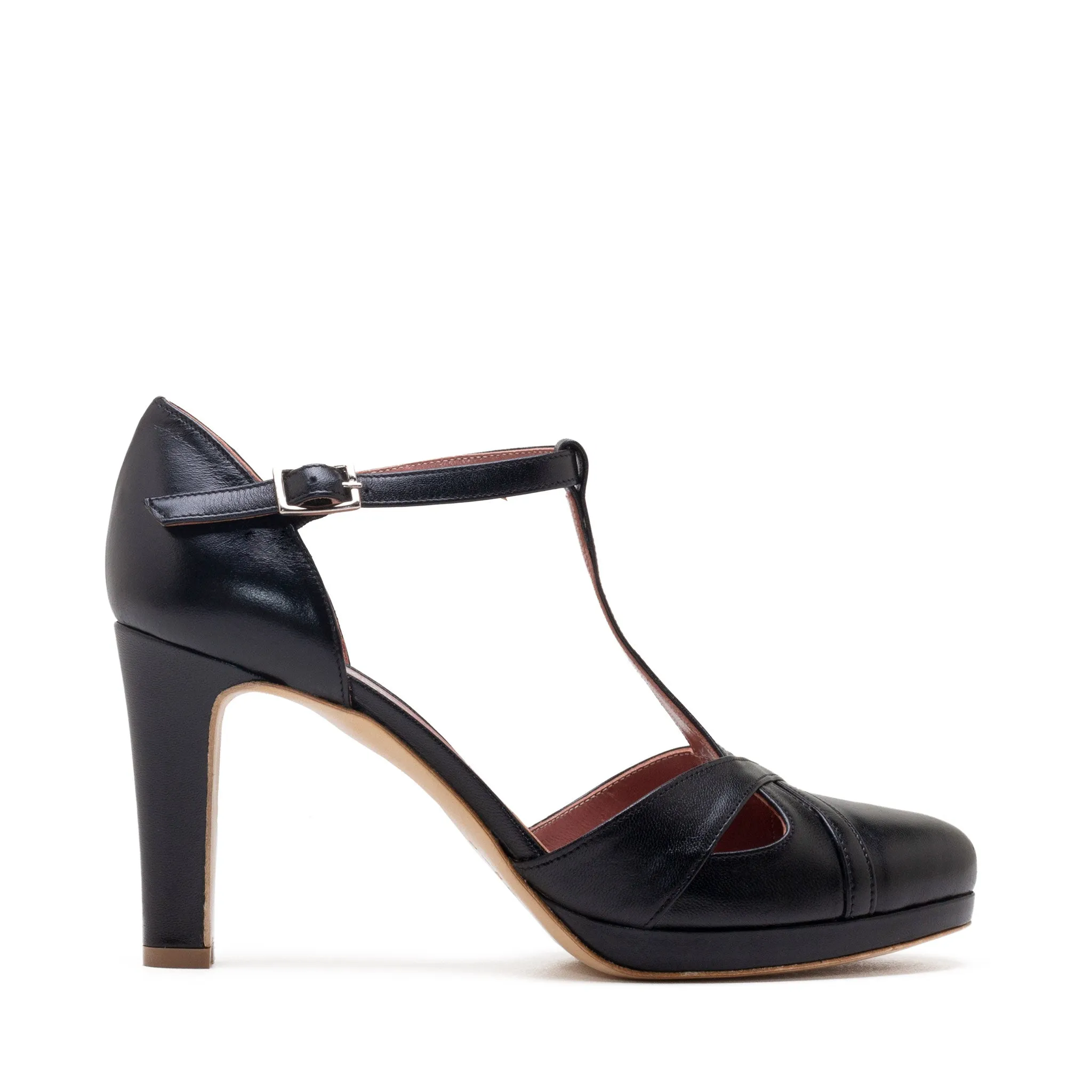 Soft Memory Foam Heels ARIANNA T-LACE PUMP