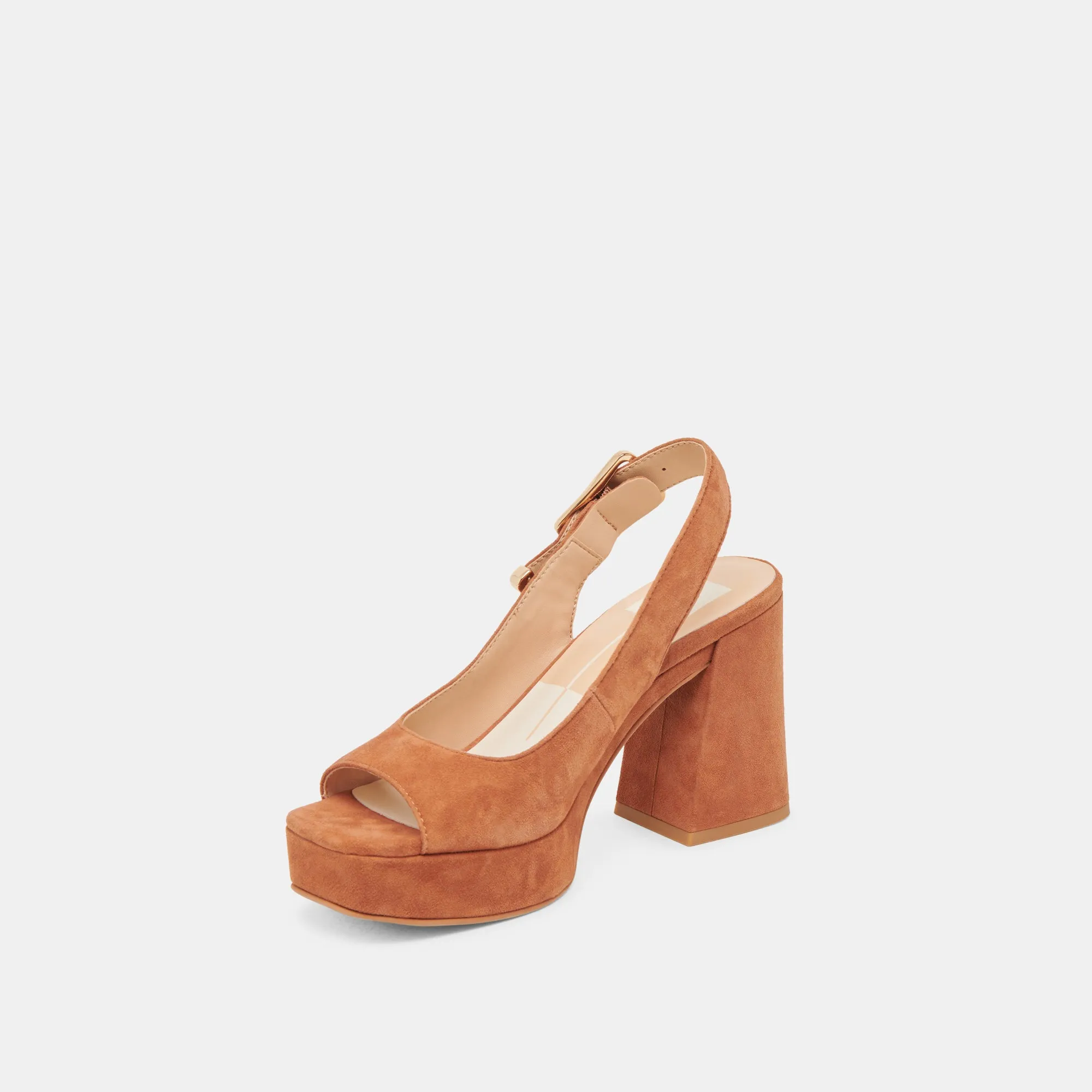 FLORES HEELS CARAMEL SUEDE Heels for Spring Winter Pumps