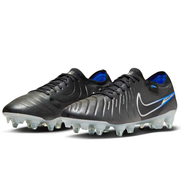 Training Tools Quick Shift Nike Legend 10 Elite SG-Pro AC Soccer Cleats (Black/Chrome-Hyper Royal)