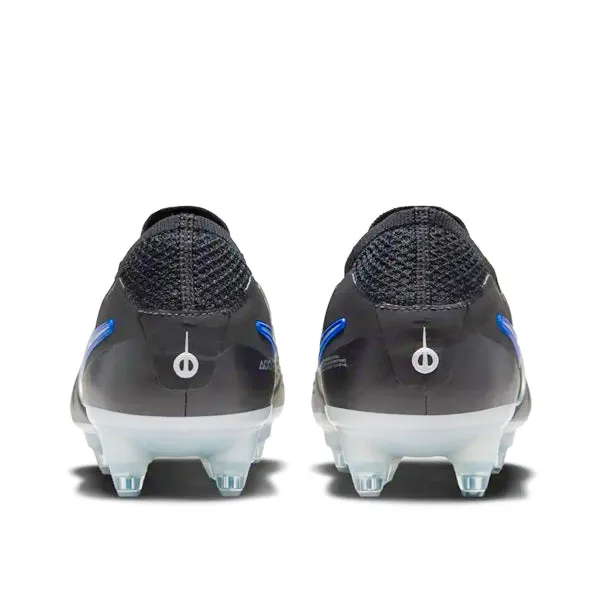 Nike Legend 10 Elite SG-Pro AC Soccer Cleats (Black/Chrome-Hyper Royal) Stability control Tight Grip