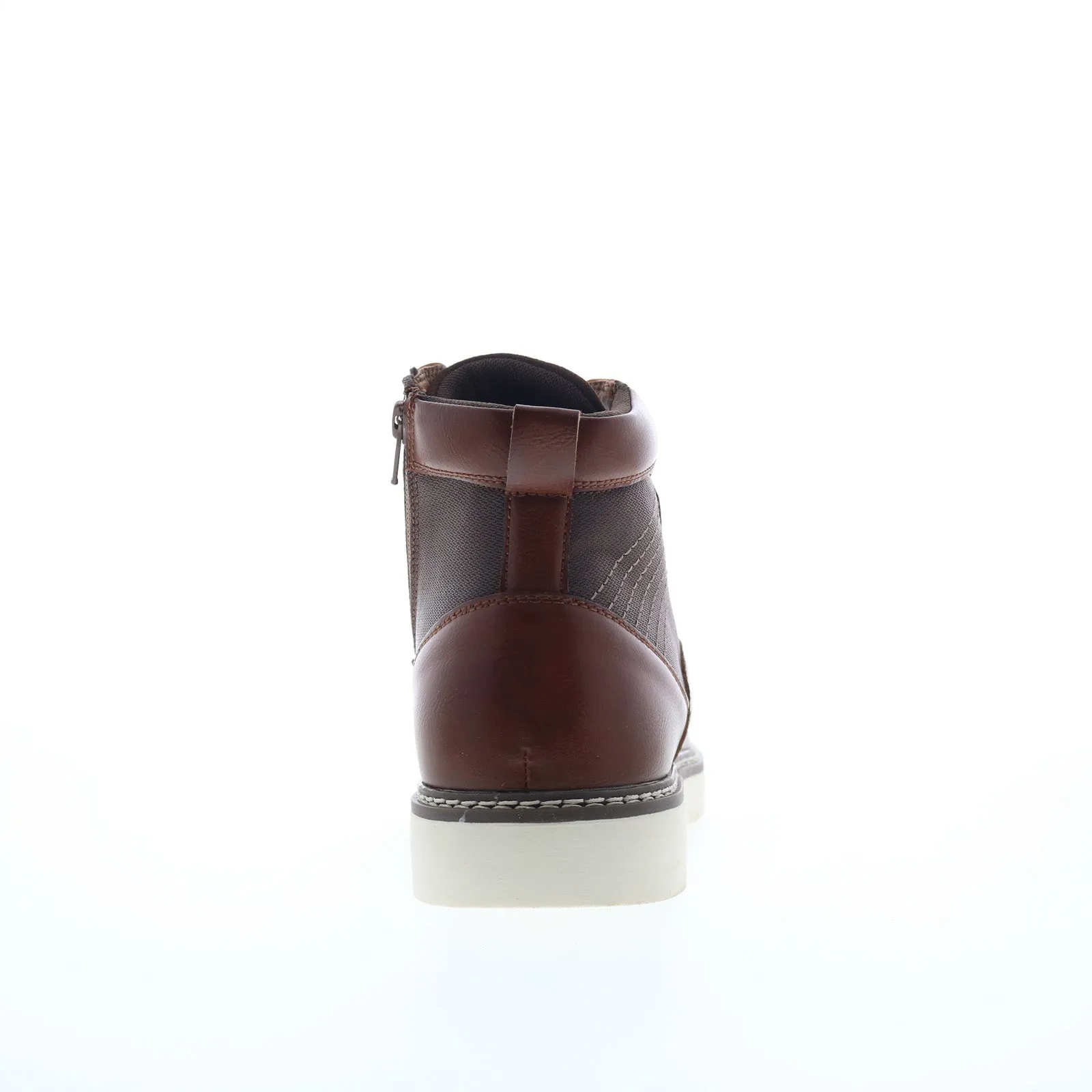 Fashionable Choice Steve Madden M-Damiro Mens Brown Leather Lace Up Casual Dress Boots