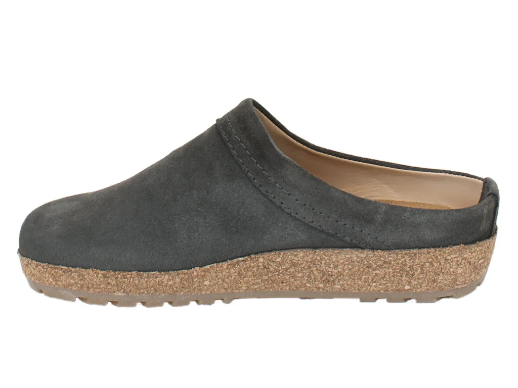 Haflinger Leather Clogs Malmo Graphite Stable construction