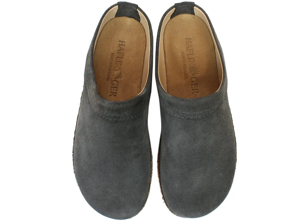 Haflinger Leather Clogs Malmo Graphite Pack Safe Toe Protection