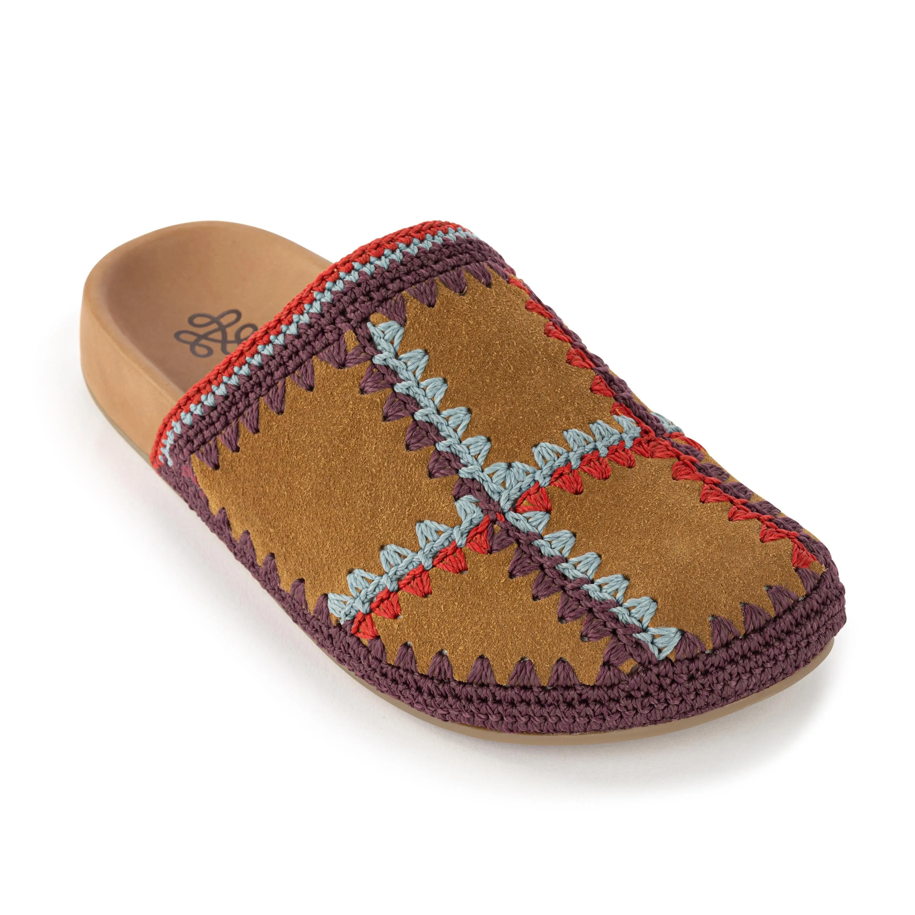 Bolinas Clog - Leather - Cedar Multi Patch Lace Tie Cactus Cool