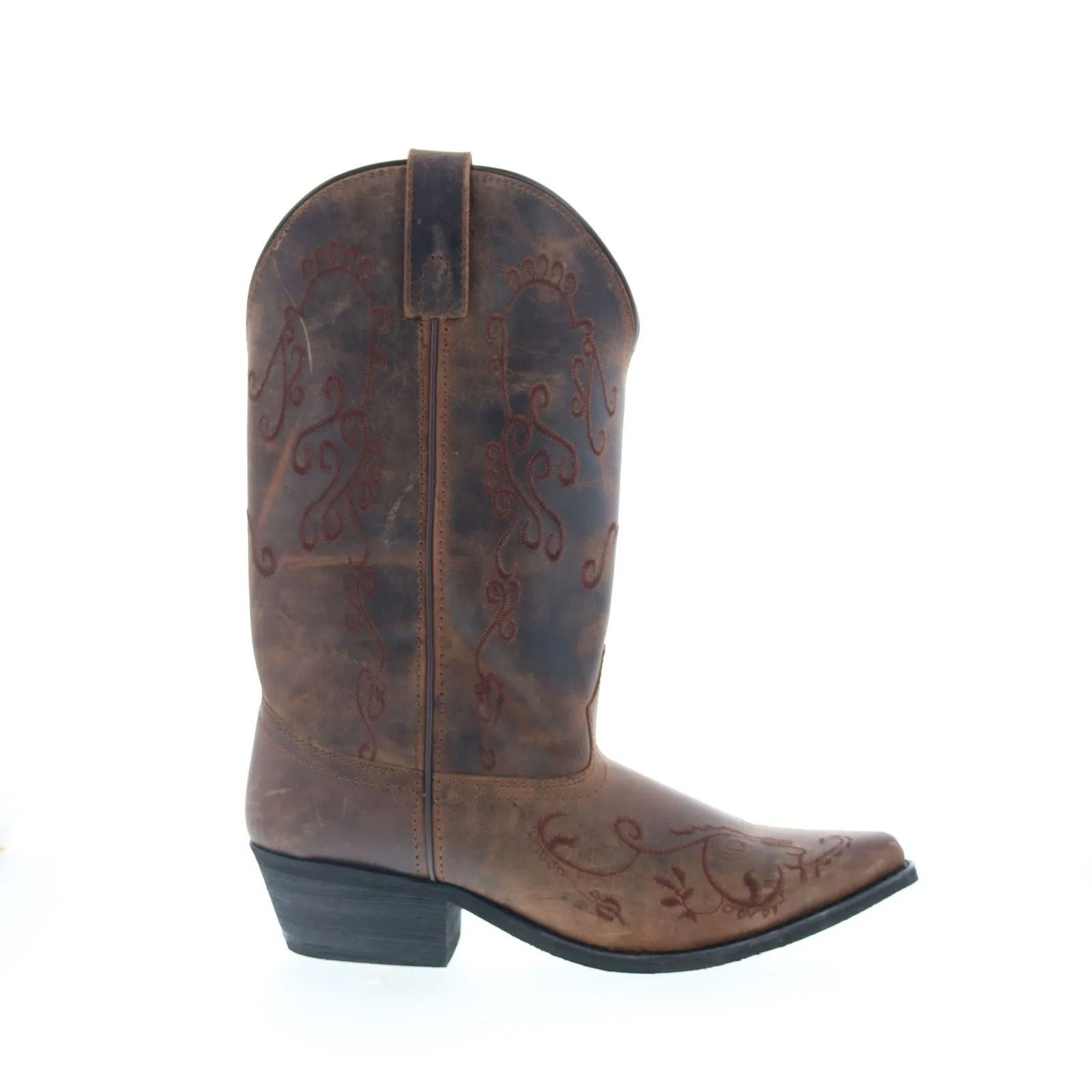 Smoky Mountain Boots Jolene 6072 Womens Brown Wide Leather Western Boots Classic Color Multi Purpose