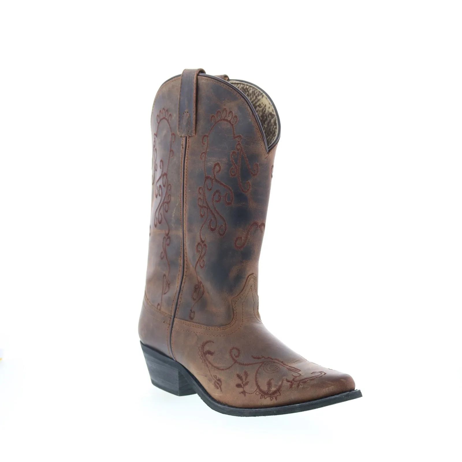 Smoky Mountain Boots Jolene 6072 Womens Brown Wide Leather Western Boots High Performance Durable Material