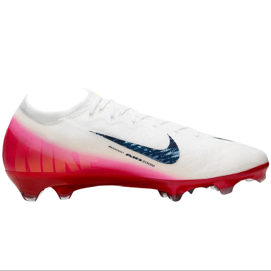 Traction Ready Nike Zoom Vapor 16 Elite LV8 Firm Ground Soccer Cleats (University Red/Dark Obsidian)