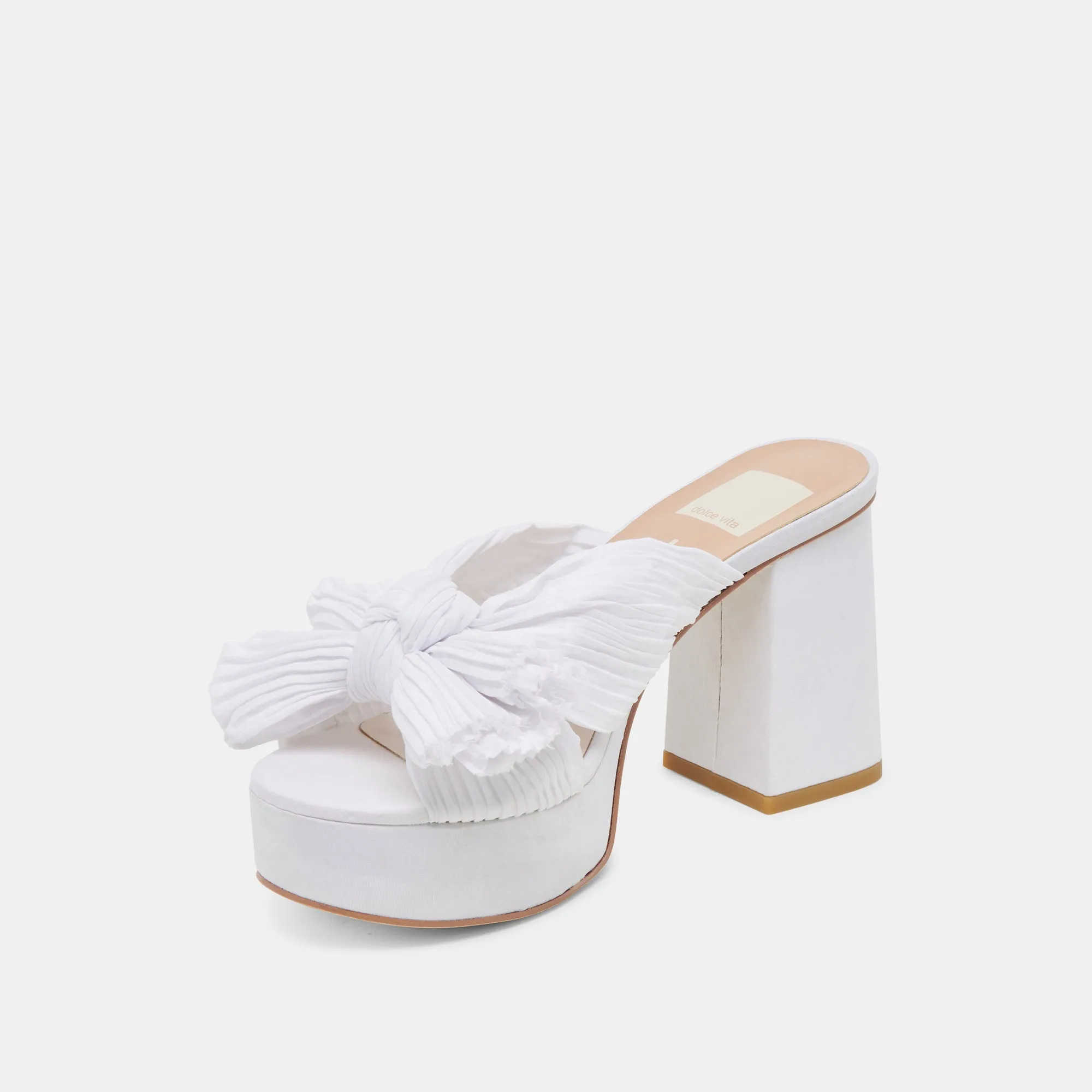 Fall Fashion Pumps Statement Heels BLARE HEELS WHITE SATIN