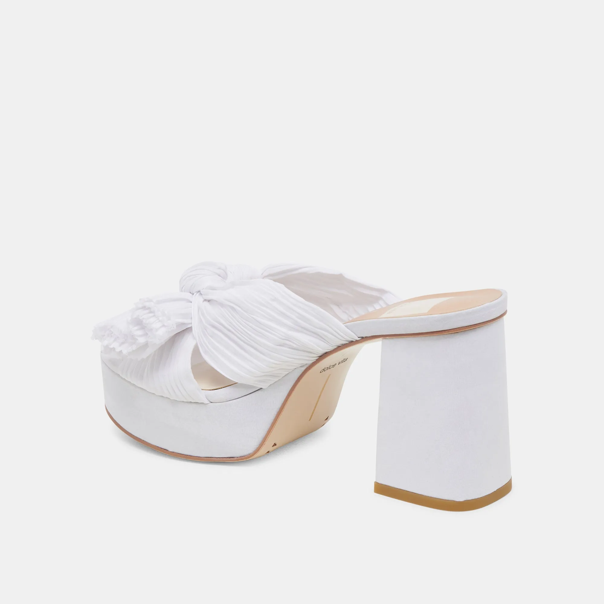 High Density mesh construction BLARE HEELS WHITE SATIN