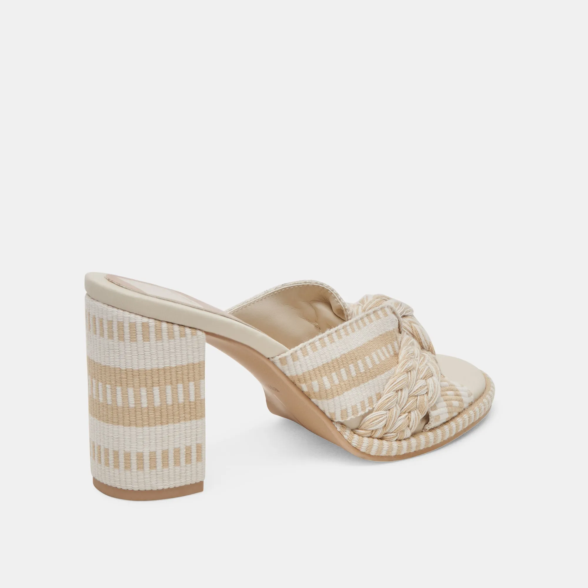 BRILAH HEELS NATURAL MULTI WOVEN Minimalist Heels Bridal Pumps