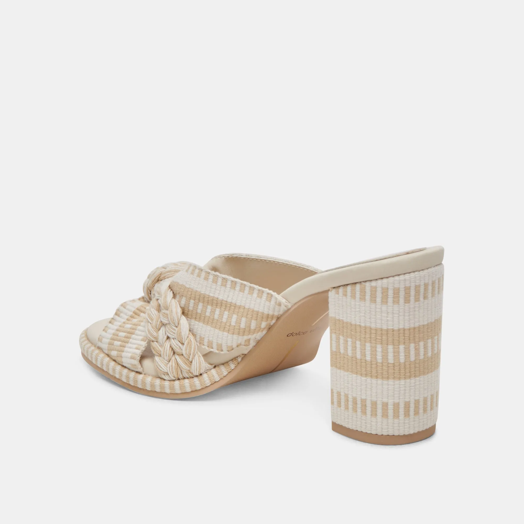 BRILAH HEELS NATURAL MULTI WOVEN Stretchable Durable