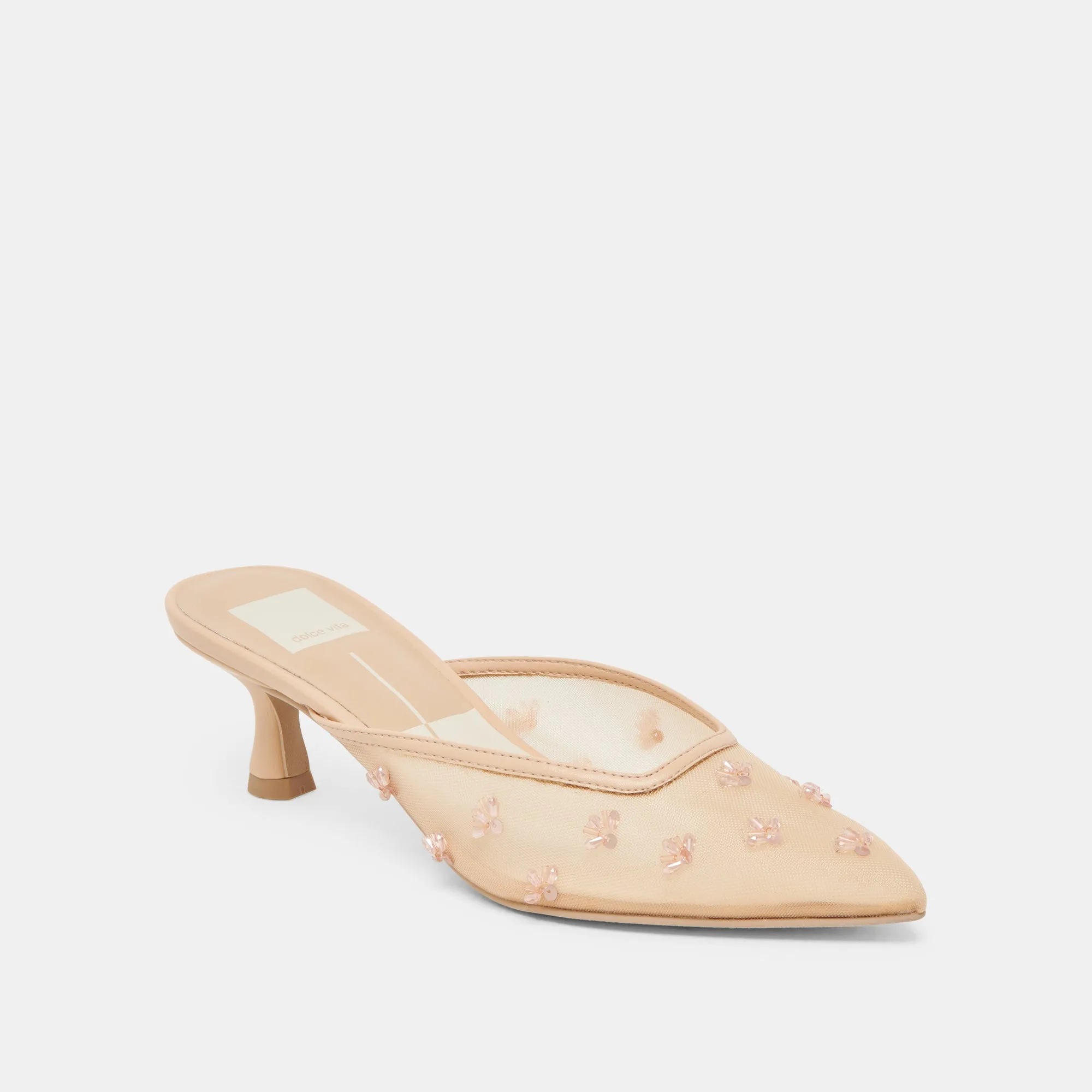 CLARA HEELS FRENCH VANILLA MESH Breathable mesh