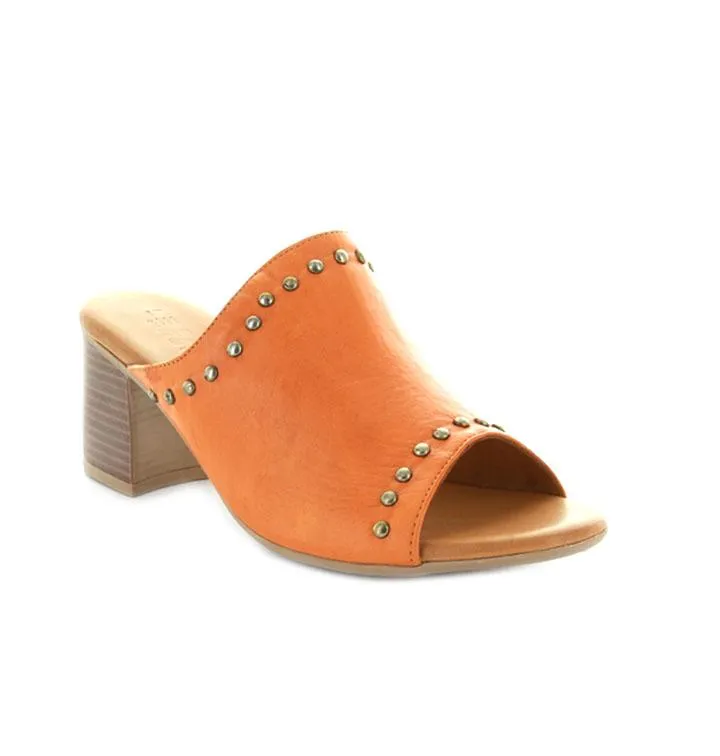 LE SANSA LOVETTO RUSTY ORANGE Glam Heeled Sandals