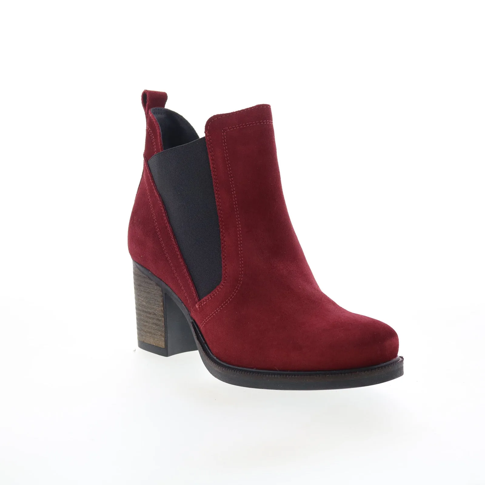 Weekend Fit Bos. & Co. Bellini Womens Red Suede Slip On Ankle & Booties Boots